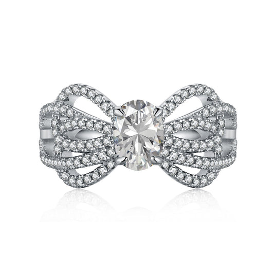 Ring Crystal Bow Crystal white